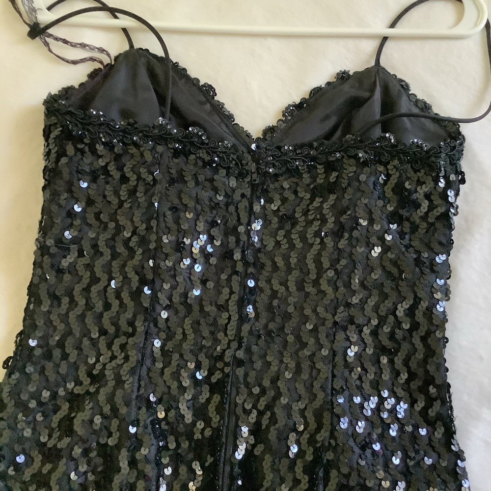 Formal Black Sequin Cocktail Dress - Picture 15 of 16